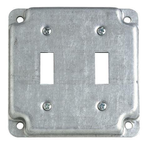 2-gang square metal electrical box cover|industrial raised outlet cover.